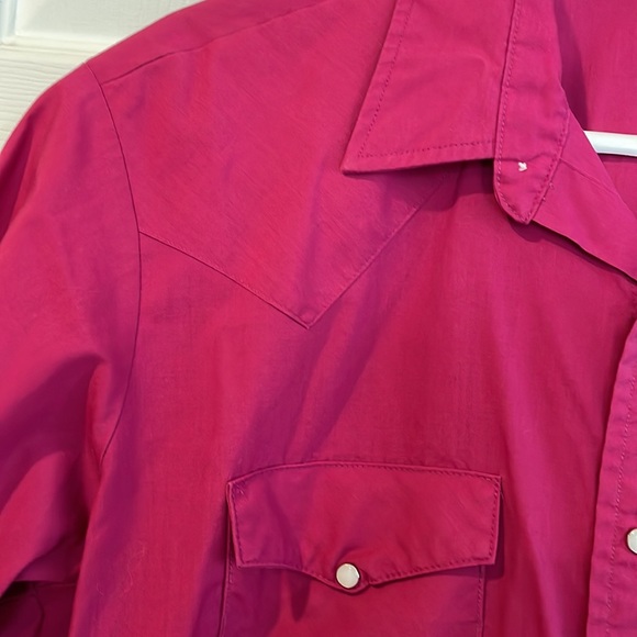 Vintage Saddlebrook Western wear size large burgundy, western shirt - Picture 5 of 11